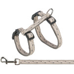 Harnais chat laisse. 1.20 m. gris/beige de Trixie - Produit pour animaux dans T050