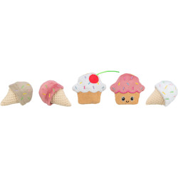 Glace et cupcake. en peluche. catnip. 7cm de Trixie - Produit pour animaux dans T050