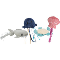 Animaux marins. en peluche. catnip. 5–8cm de Trixie - Produit pour animaux dans T050