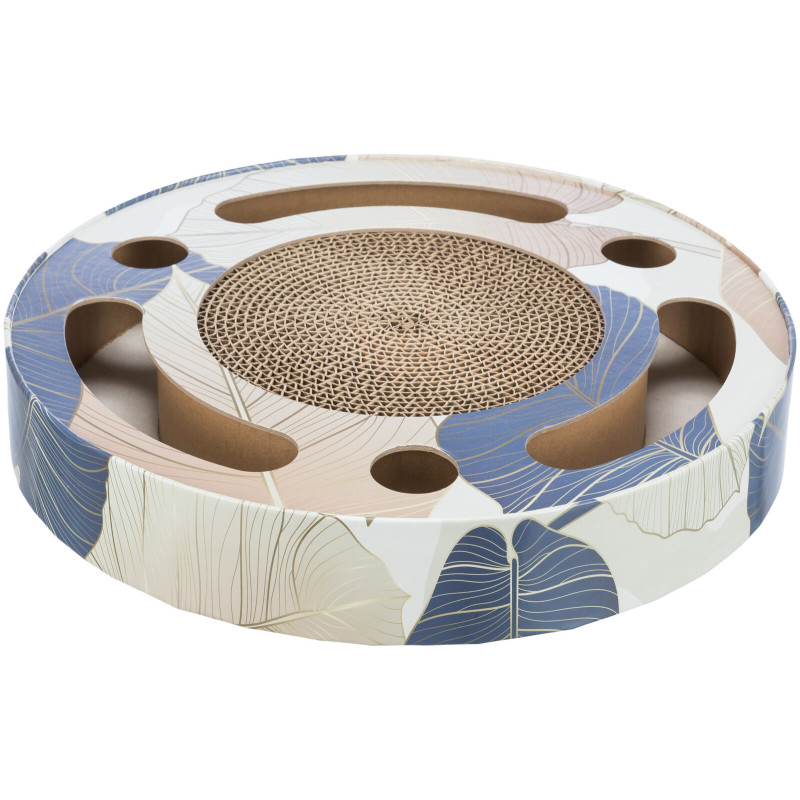 Griffoir tambour carton catnip 33x5.5cm bleu de Trixie - Produit pour animaux dans T050