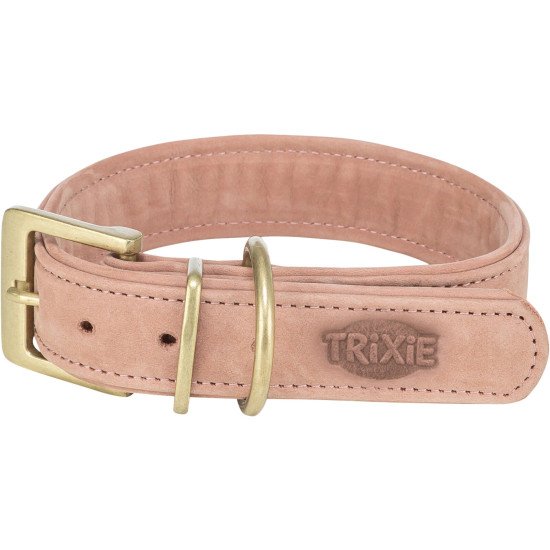 Collier pure. cuir. s–m 31–37cm/30 mm. rose de Trixie - Produit pour animaux dans T050