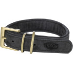 Collier en cuir pur. l–xl 52–63cm/40 mm. noir de Trixie - Produit pour animaux dans T050