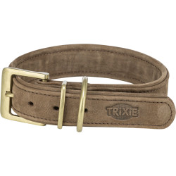 Collier en cuir pur. l–xl 52–63cm/40 mm. brun de Trixie - Produit pour animaux dans T050
