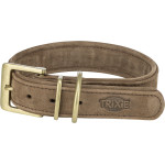 Collier en cuir pur. l–xl 52–63cm/40 mm. brun de Trixie - Produit pour animaux dans T050