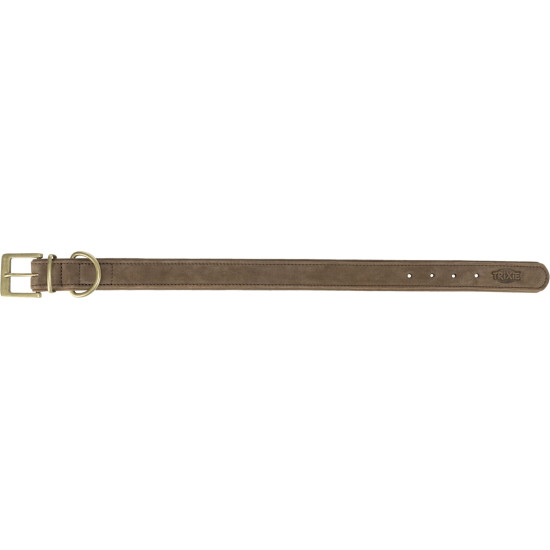 Collier en cuir pur. l–xl 52–63cm/40 mm. brun de Trixie - Produit pour animaux dans T050