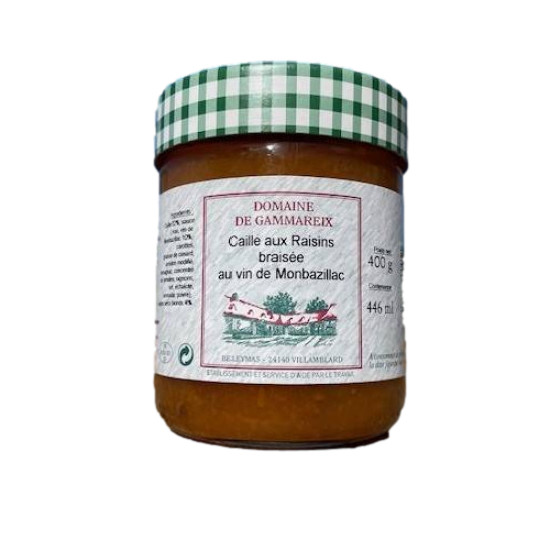 CAILLE AUX RAISINS 400G de Table des producteurs Libourne dans 🥫 Conserves