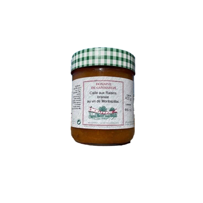 CAILLE AUX RAISINS 400G de Table des producteurs Libourne dans 🥫 Conserves