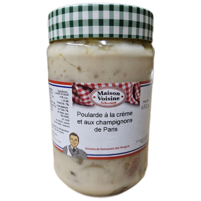 POULARDE A LA CREME DE CHAMPIGNONS 650G de Table des producteurs Libourne dans 🥫 Conserves