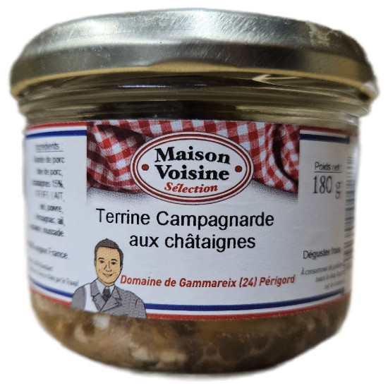 TERRINE DE CAMPAGNE AUX CHATAIGNES 180G de Table des producteurs Libourne dans 🥔 Apéritifs à manger