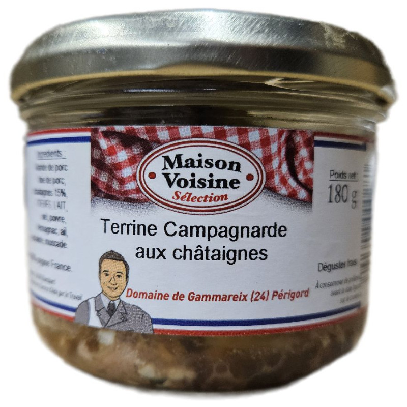 TERRINE DE CAMPAGNE AUX CHATAIGNES 180G de Table des producteurs Libourne dans 🥔 Apéritifs à manger