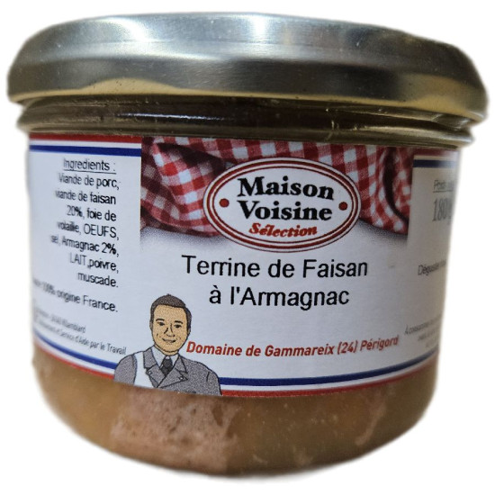 TERRINE DE FAISAN A L'ARMAGNAC 180G de Table des producteurs Libourne dans 🥔 Apéritifs à manger
