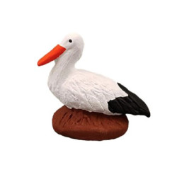 Cigogne 6cm de Santons de Provence Fouque dans F0761