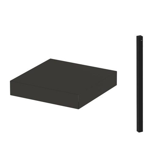 Plateau + corniere d'angle modulo 35 cm gris car de ENO - Plancha dans E038