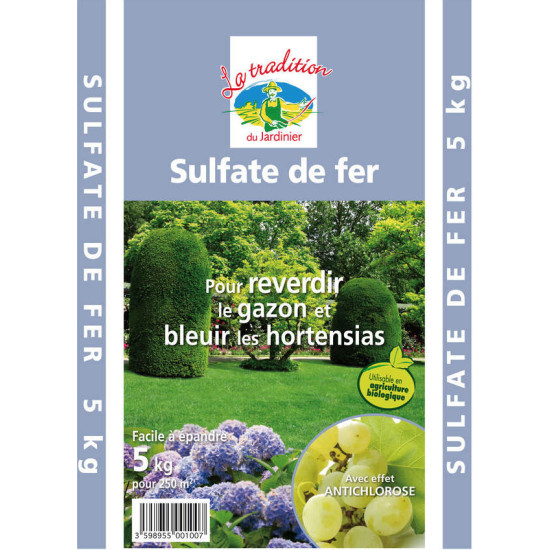 Sulfate de fer granule uab 5kg de Jardinerie Bordeaux Libourne Gironde dans E1001