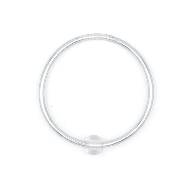Jonc bouddhiste (fin) argente +quartz blanc m de Cherie Sheriff : Les joncs bouddhistes dans C1551