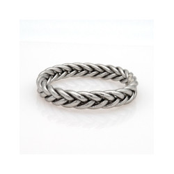 Jonc bouddhiste tresse argent fonce s de Cherie Sheriff : Les joncs bouddhistes dans C1551