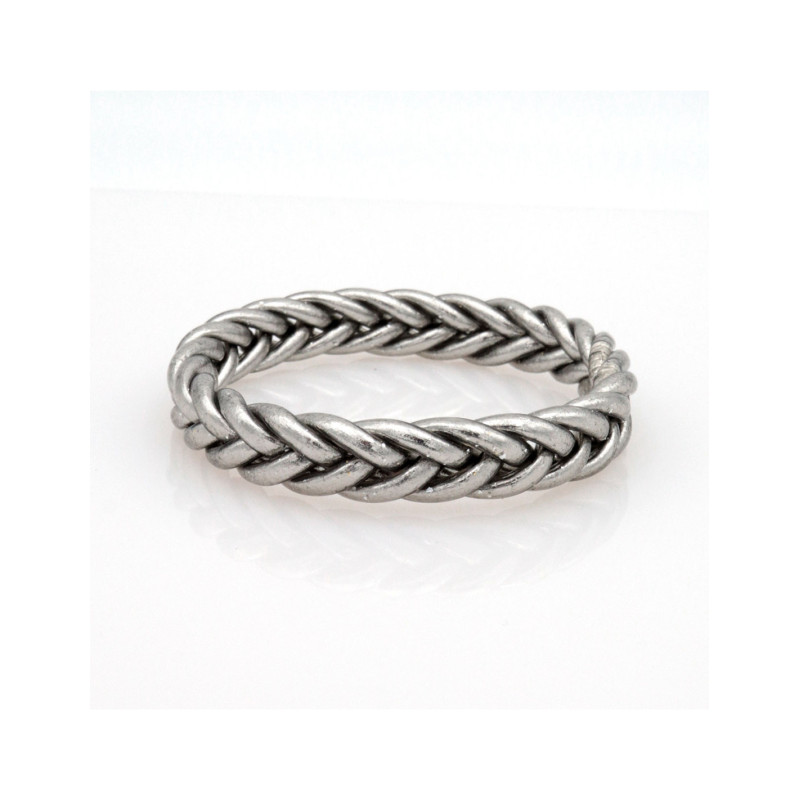 Jonc bouddhiste tresse argent fonce s de Cherie Sheriff : Les joncs bouddhistes dans C1551