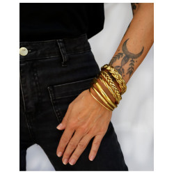Jonc bouddhiste tresse dore m de Cherie Sheriff : Les joncs bouddhistes dans C1551