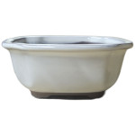 Pot ovale pour bonsai fleur creme PM de Jardinerie Bordeaux Libourne Gironde dans M074