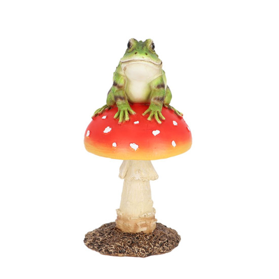 Amanite avec grenouille de Esschert design - deco maison et jardin dans E058