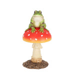Amanite avec grenouille de Esschert design - deco maison et jardin dans E058