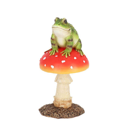Amanite avec grenouille de Esschert design - deco maison et jardin dans E058