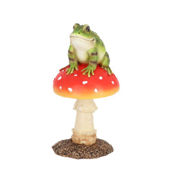 Amanite avec grenouille de Esschert design - deco maison et jardin dans E058