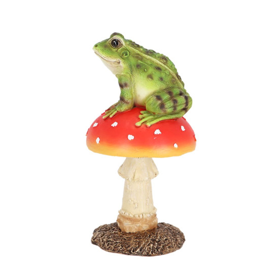 Amanite avec grenouille de Esschert design - deco maison et jardin dans E058