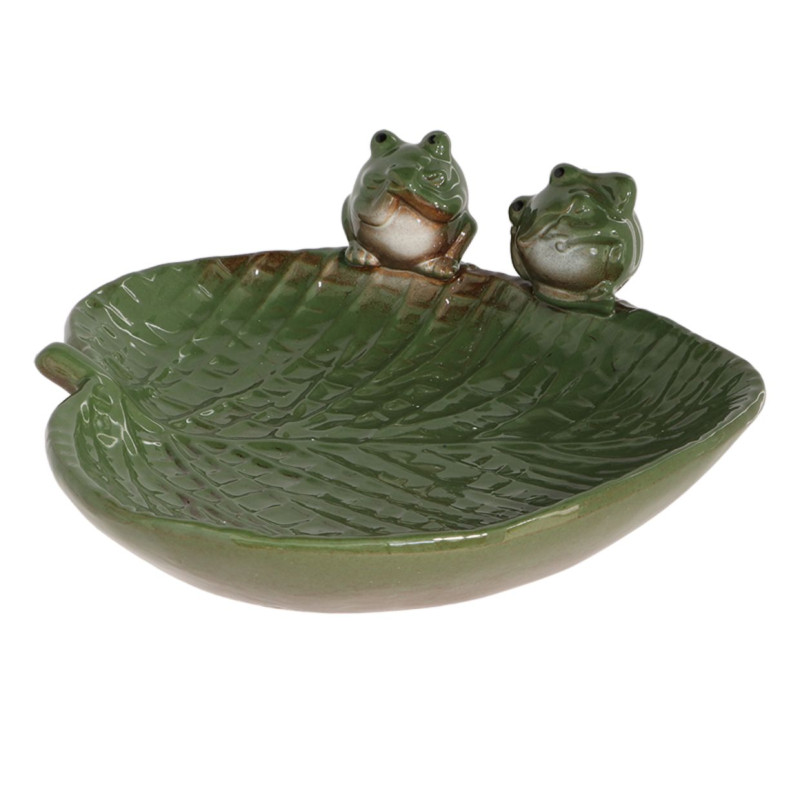 Bain oiseau céramique grenouille f. de Esschert design - deco maison et jardin dans E058