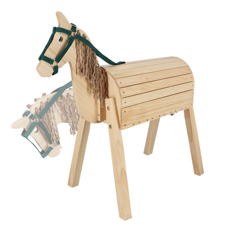 Cheval de jardin en bois de Esschert design - deco maison et jardin dans E058