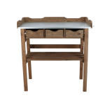 Table à rempoter av. tiroirs marron de Esschert design - deco maison et jardin dans E058