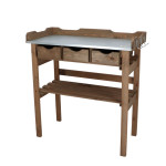 Table à rempoter av. tiroirs marron de Esschert design - deco maison et jardin dans E058