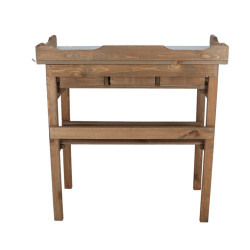 Table à rempoter av. tiroirs marron de Esschert design - deco maison et jardin dans E058