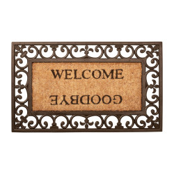 Tapis welcome/goodbye rectanulaire de Esschert design - deco maison et jardin dans E058