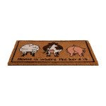 Tapis coco home is where… de Esschert design - deco maison et jardin dans E058