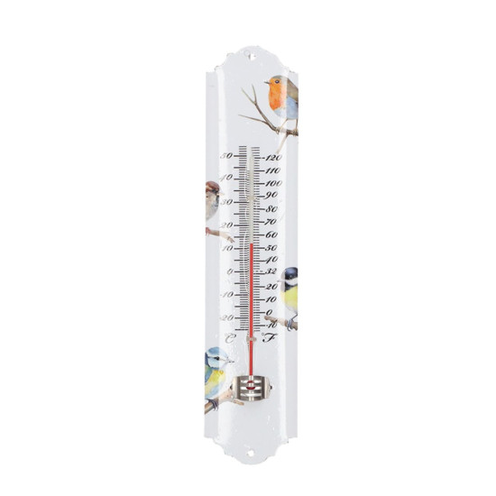 Thermomètre oiseaux aquarelle de Esschert design - deco maison et jardin dans E058