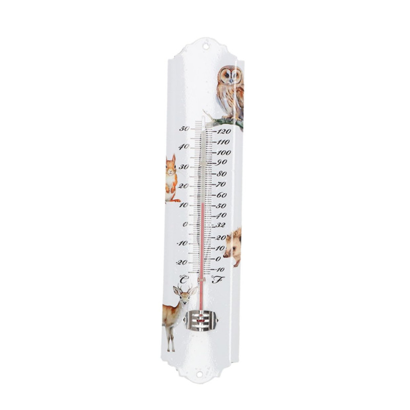 Thermomètre animaux forêt aquarelle de Esschert design - deco maison et jardin dans E058
