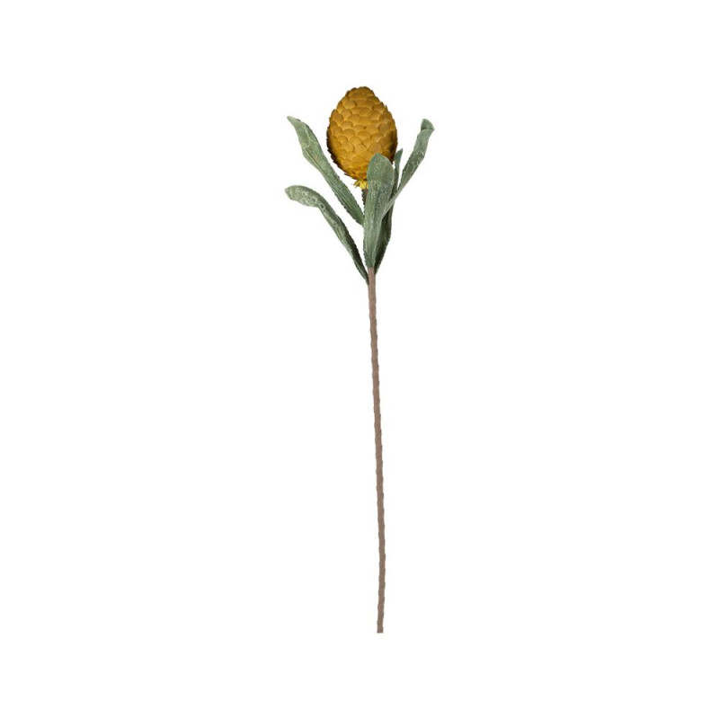 Fleur cocoa moutarde+vert h82cm de Comptoir de Famille - Objet de décoration dans Y001