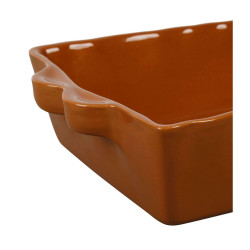 Plat four rect feston caramel 32x21cm de Comptoir de Famille - Objet de décoration dans Y001