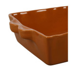 Plat four rect feston caramel 32x21cm de Comptoir de Famille - Objet de décoration dans Y001