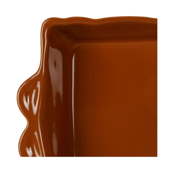 Plat four rect feston caramel 26x18cm de Comptoir de Famille - Objet de décoration dans Y001
