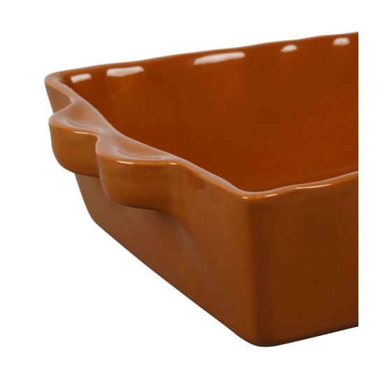 Plat four rect feston caramel 26x18cm de Comptoir de Famille - Objet de décoration dans Y001