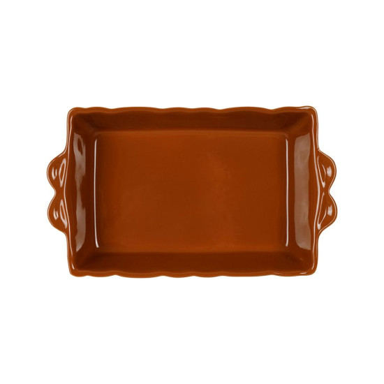Plat four rect feston caramel 26x18cm de Comptoir de Famille - Objet de décoration dans Y001