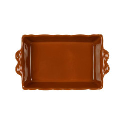 Plat four rect feston caramel 26x18cm de Comptoir de Famille - Objet de décoration dans Y001