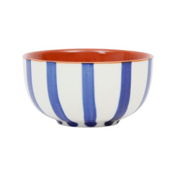 Bol alaria blanc+indigo 35cl de Comptoir de Famille - Objet de décoration dans Y001