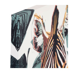 Tableau zebre multicolore 50x70cm de Comptoir de Famille - Objet de décoration dans Y001