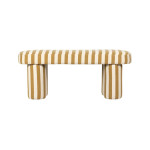 Banc belly camel+ecru 100x34h42cm de Comptoir de Famille - Objet de décoration dans Y001