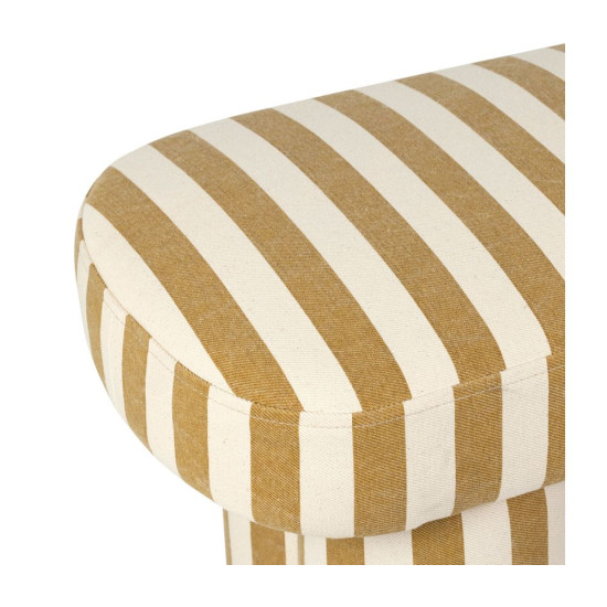 Banc belly camel+ecru 100x34h42cm de Comptoir de Famille - Objet de décoration dans Y001
