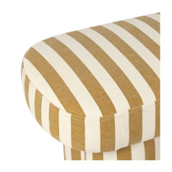 Banc belly camel+ecru 100x34h42cm de Comptoir de Famille - Objet de décoration dans Y001