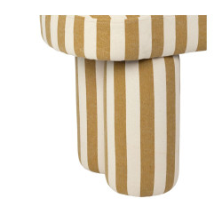 Banc belly camel+ecru 100x34h42cm de Comptoir de Famille - Objet de décoration dans Y001